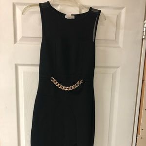 Black dress front slit